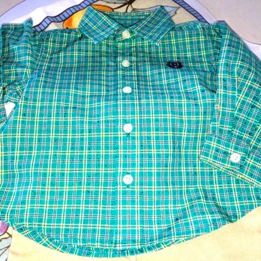 **Sweet Dress Shirt for Baby CHAPS Plaid, 3m